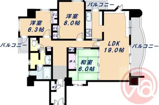 エステ・ルミナス北田辺【4階】の間取り