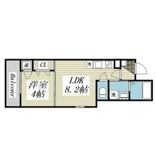 Rパレス矢田【1階】の間取り