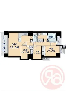 ブランズ天王寺小宮町【202号室】の間取り