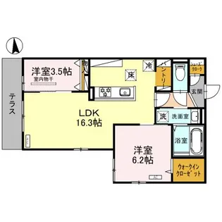 モンテゾーロ西田辺【3階】の間取り