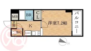 エクシード弁天Ⅱ【7階】の間取り