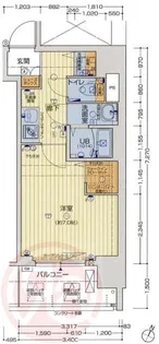 セオリー大阪ベイステージ【6階】の間取り