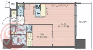 プレジオ大正【15階】の間取り