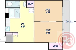 エクセル田辺【3階】の間取り