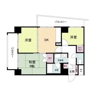 第一玉造マンション【5階】の間取り