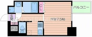 レオンコンフォート上本町【9階】の間取り