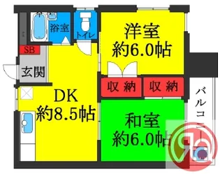 コーポ澄【6階】の間取り