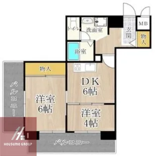 グレース大阪港【6階】の間取り