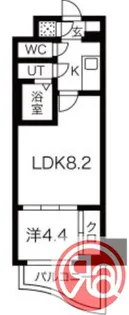 エグゼ難波東【12階】の間取り
