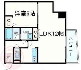 1LDKの間取り画像