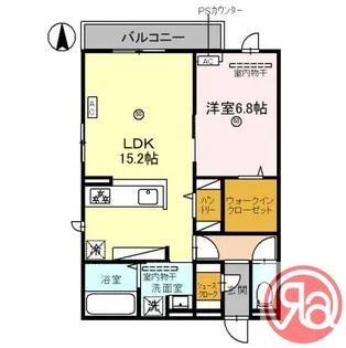 竹宏セレニティ晴明通【2階】の間取り