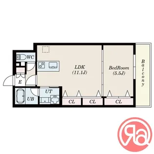 ESTAGEO北田辺【4階】の間取り