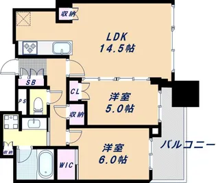 シティタワー大阪本町【31階】の間取り