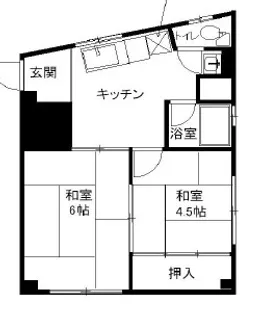 日野マンション【4階】の間取り