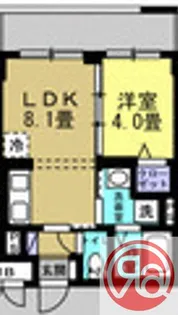 リアライズ長居公園通 【4階】の間取り