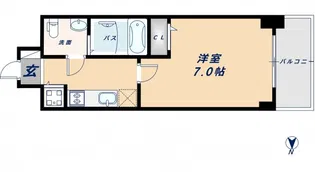 S-RESIDENCE難波Briller【11階】の間取り