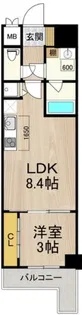 フロンティアタワー九条Ⅲ【3階】の間取り