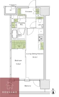 1LDKの間取り画像