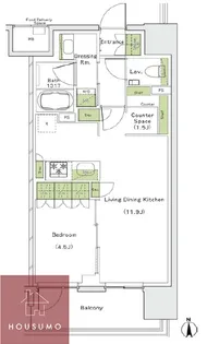 ザ・パークハビオ都島フロント【9階】の間取り