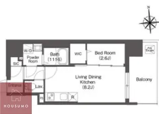 コンフォリア・リヴ南森町Ⅱ【2階】の間取り