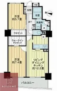 リバーカントリーガーデン京橋【25階】の間取り