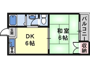 JP大阪住吉ビル【4階】の間取り