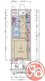 プレサンス桜川グロワール【2階】の間取り