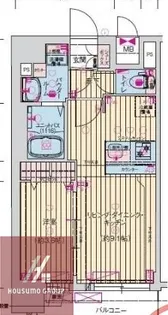 プレサンス桜川グロワール【8階】の間取り