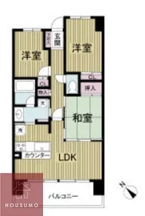 レジディア都島Ⅰ【1305号室】の間取り