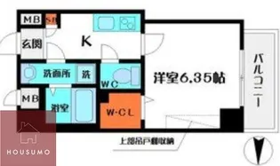 ウインズコート都島【1階】の間取り