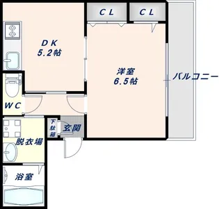 シエークル鴫野【1階】の間取り
