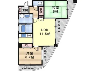 VIVO松ヶ鼻【2階】の間取り
