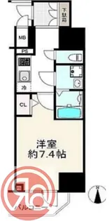 エスリード阿波座ラグジェ【14階】の間取り