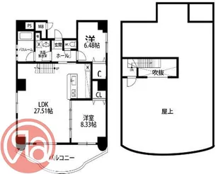 THE PREMIUM AQUA【9階】の間取り