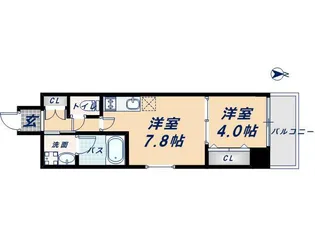 南堀江プライマリーワン【7階】の間取り