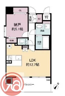 スプランディッド中之島WEST【10階】の間取り