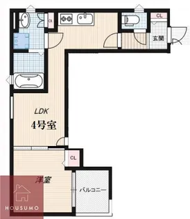 クリエオーレ東中浜【204号室】の間取り