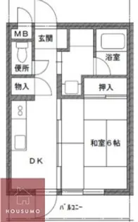 ウエスギスクウェア【404号室】の間取り