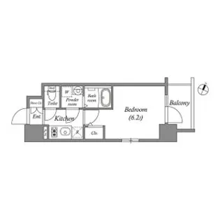 エスリード弁天町クレール【5階】の間取り