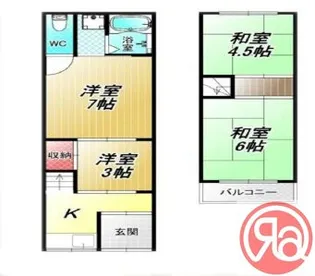 大阪府大阪市住吉区苅田2丁目【一戸建】の間取り