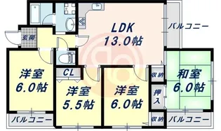 グランドール藤【4階】の間取り