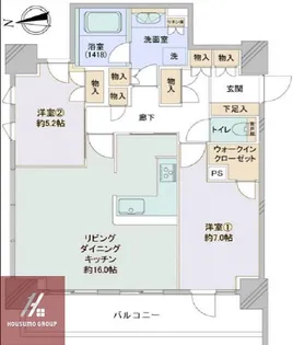 シティタワー梅田イースト【23階】の間取り