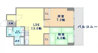 ハイツ天王寺1号館【3階】の間取り