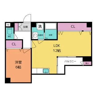 シャルマン清水【3階】の間取り