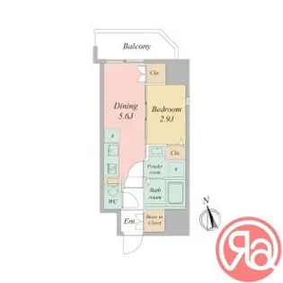 セレニテ日本橋エクラ【2階】の間取り