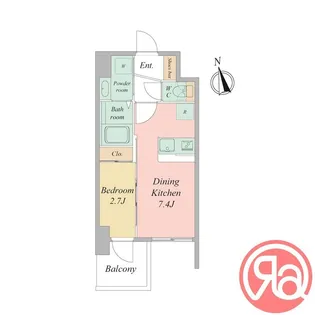 セレニテ日本橋エクラ【9階】の間取り