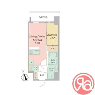 セレニテ日本橋エクラ【13階】の間取り