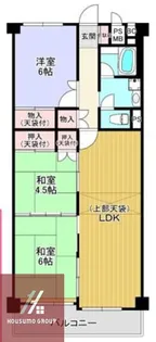 鴫野コーポ1号棟【9階】の間取り