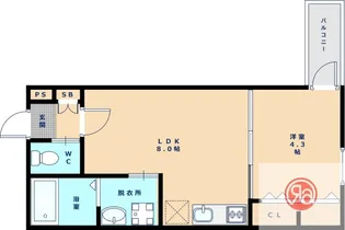 ウイングヒルズ南住吉【3階】の間取り