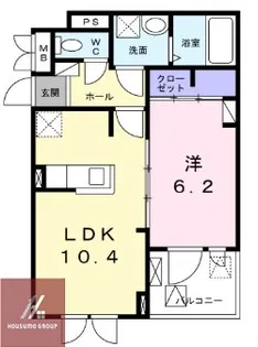 パーシモン【205号室】の間取り